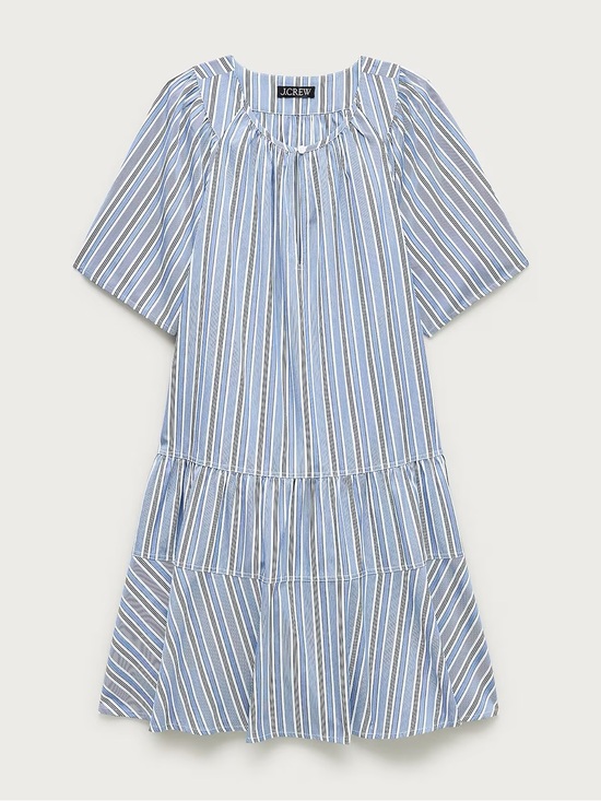 J. Crew Dresses & Skirts - NWT J. Crew Poplin Blue and White Striped Mini Dress Size S